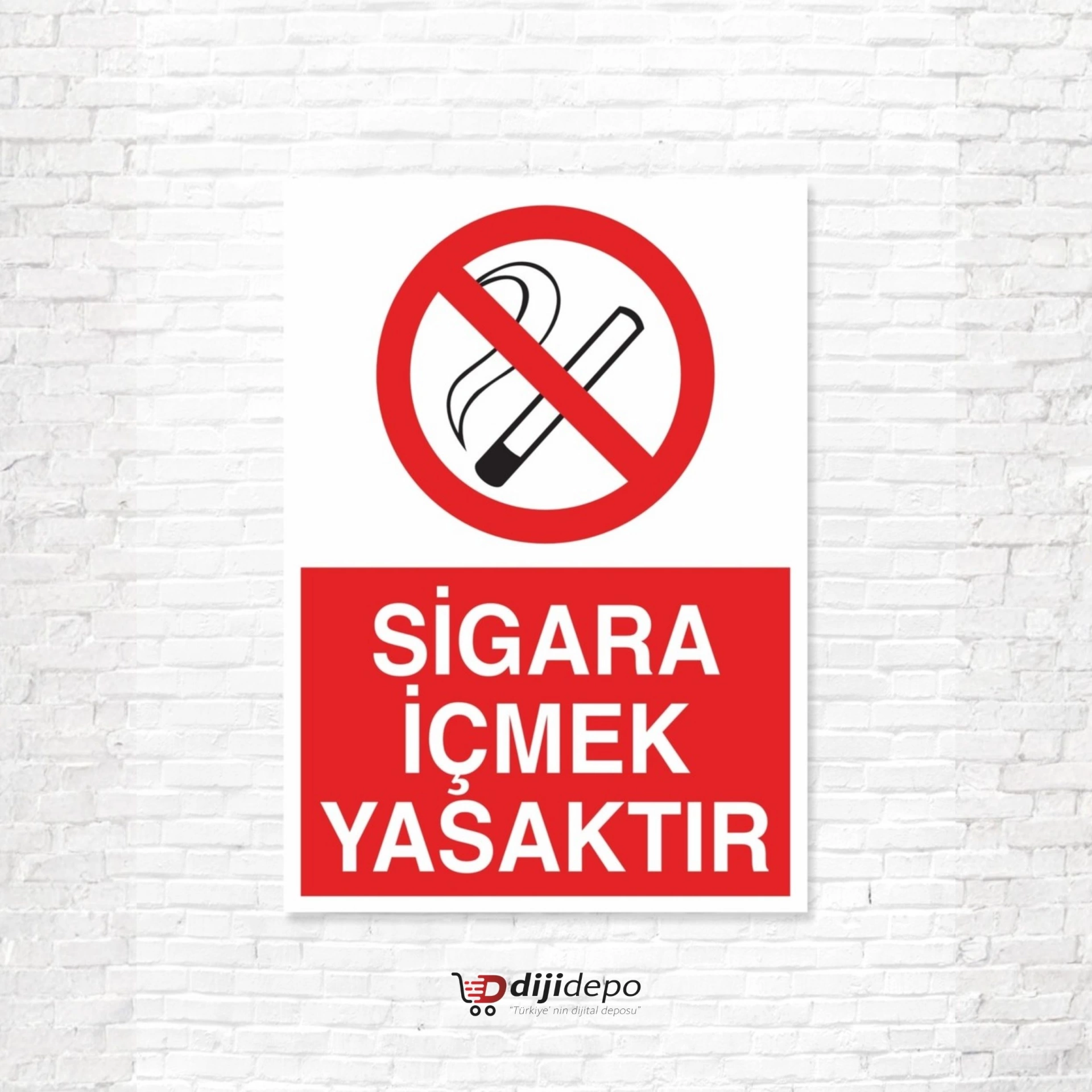 Sigara İçmek Yasaktır Uyarı Levhası - UV Baskılı (Dekota / Kompozit Seçenekli)