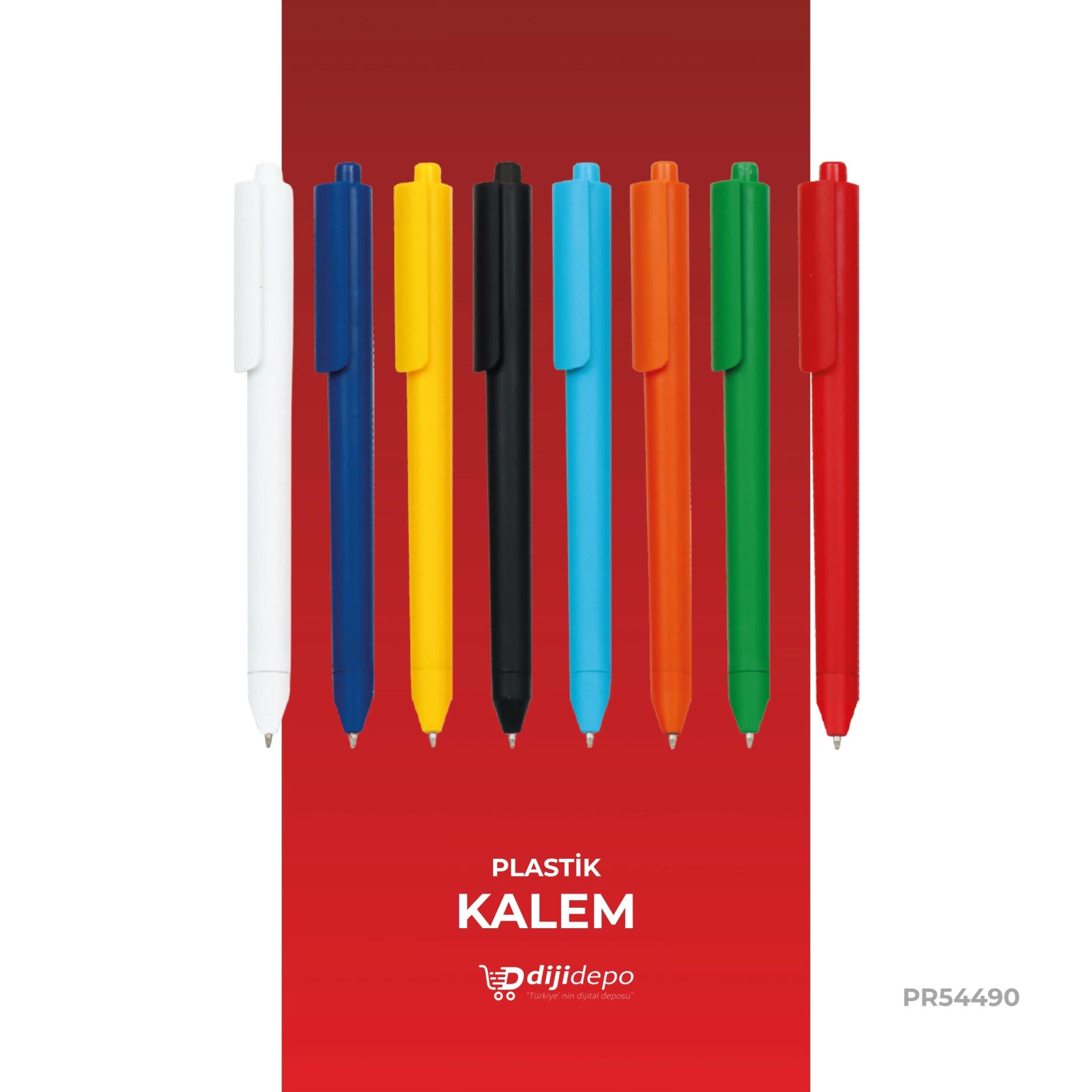 Logolu Promosyon Kalem Serisi - Minimalist Tasarım Plastik Kalem