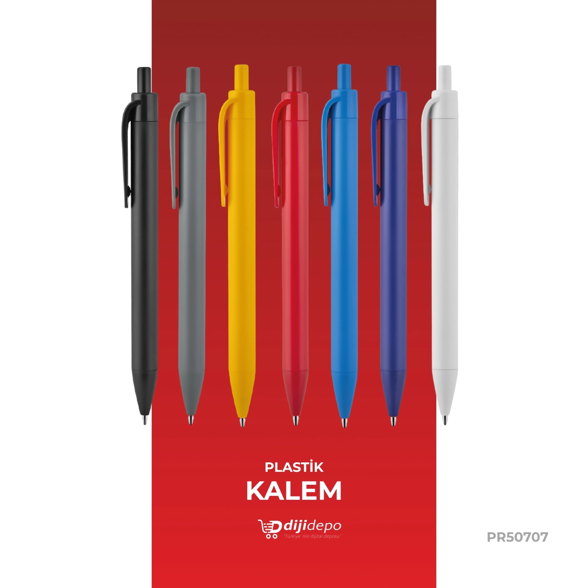 Kurumsal Logolu Soft Mat Plastik Kalem - Şık ve Ekonomik Tanıtım Ürünü
