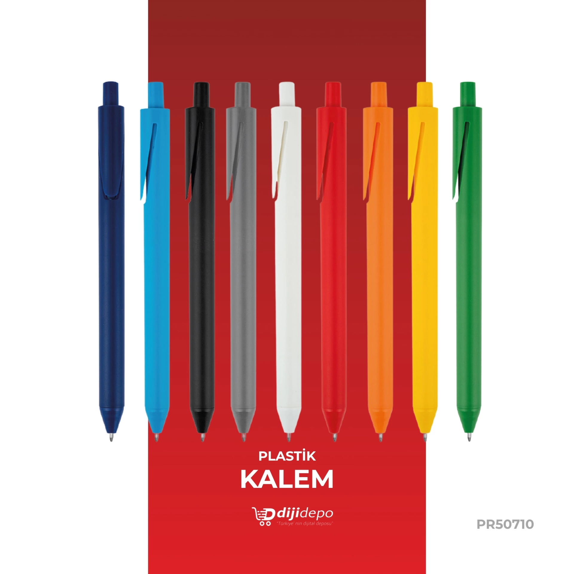 Kurumsal Baskılı Mat Plastik Kalem - Şık ve Dinamik Tasarım