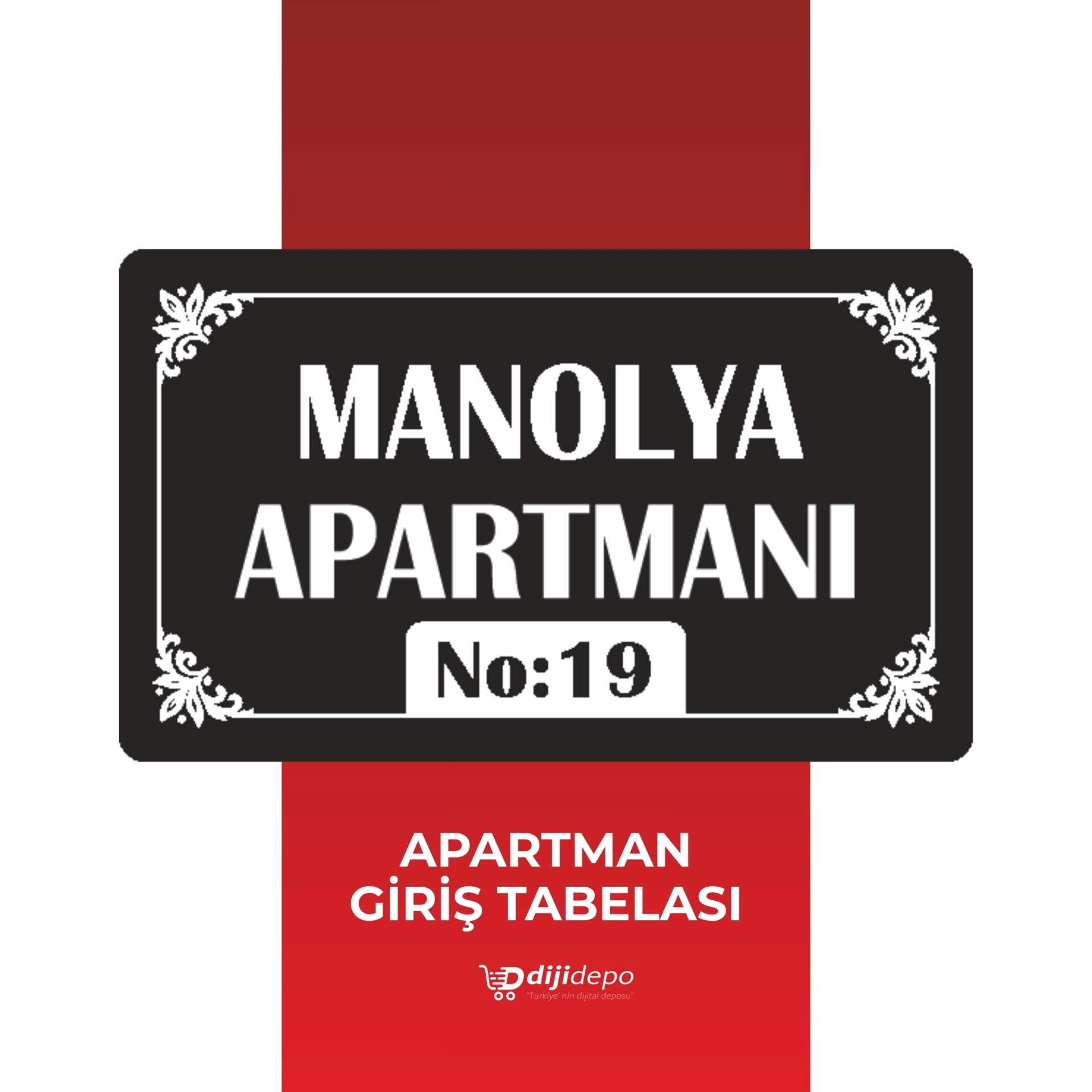 Bina Giriş Apartman Tabelası - Dekoratif Dış Mekan Levhası