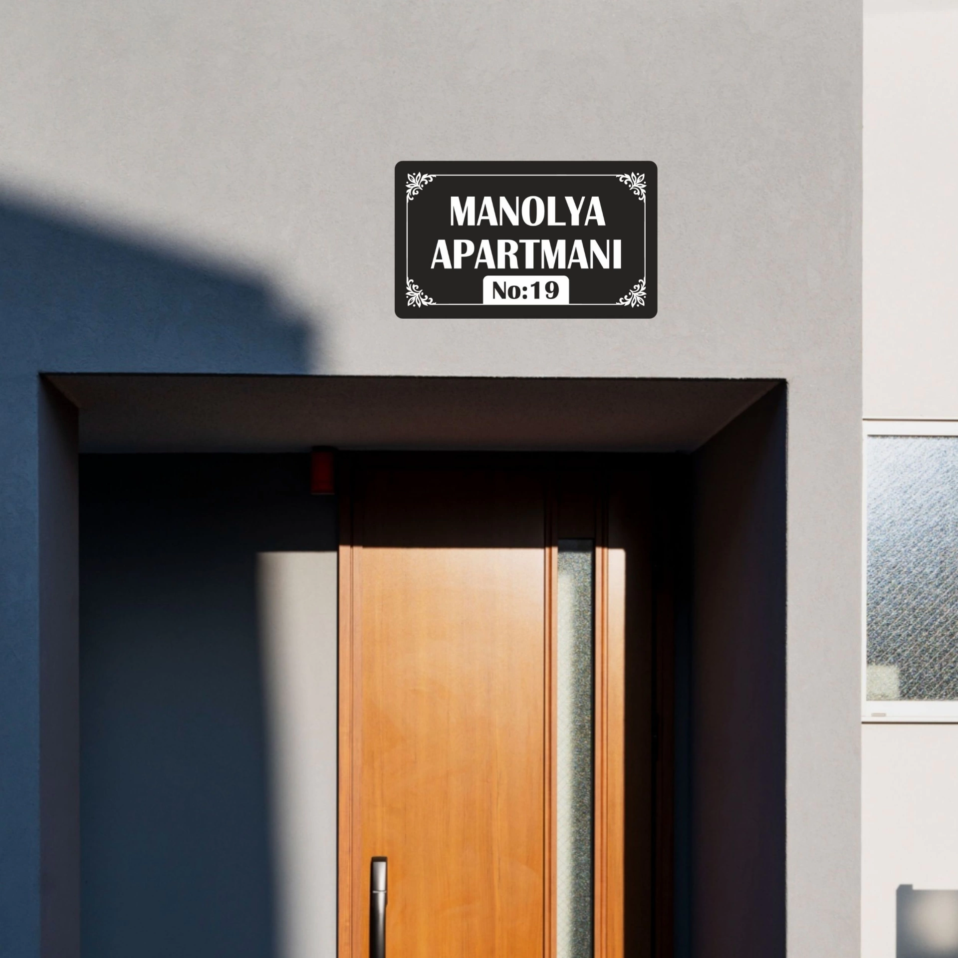 Bina Giriş Apartman Tabelası - Dekoratif Dış Mekan Levhası