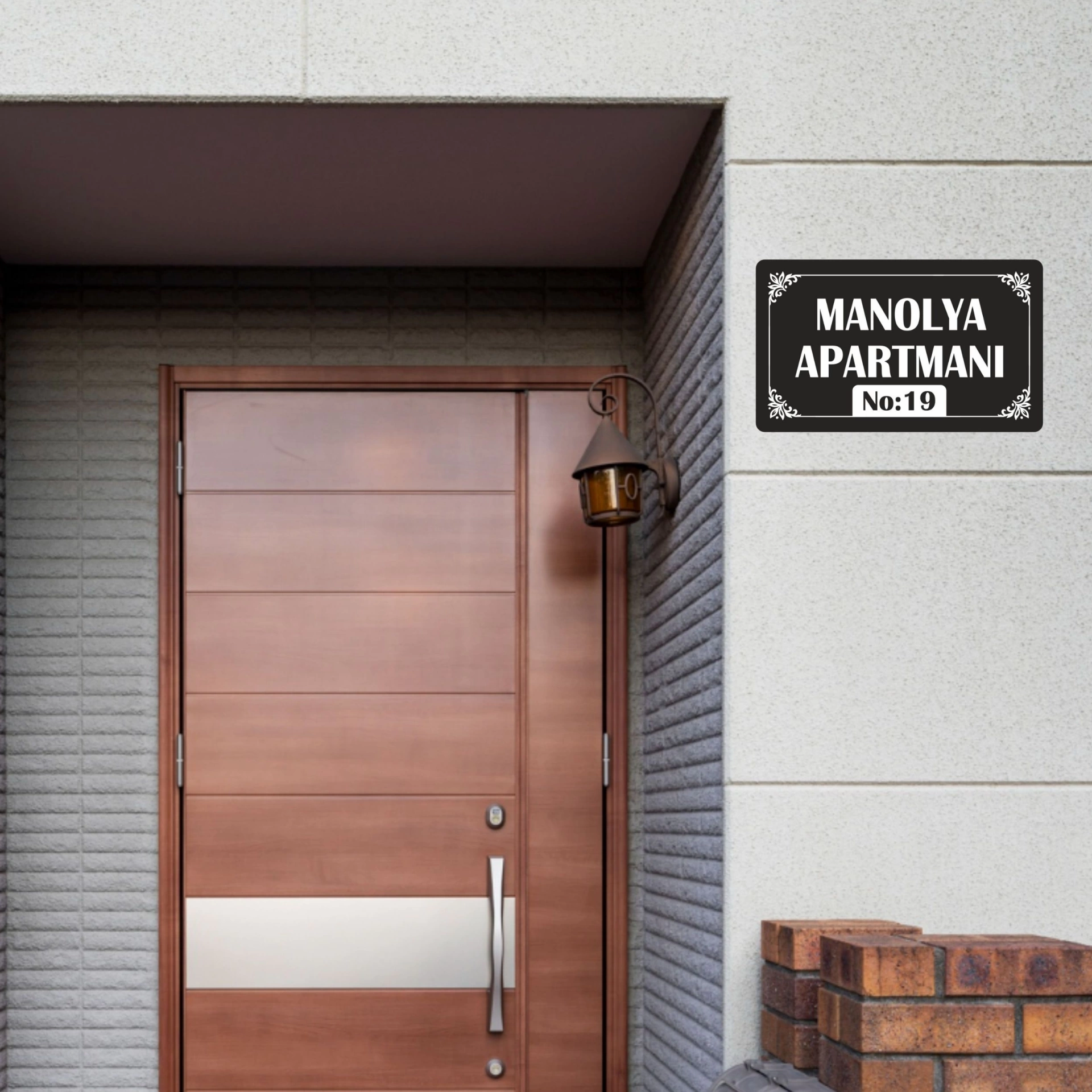 Bina Giriş Apartman Tabelası - Dekoratif Dış Mekan Levhası