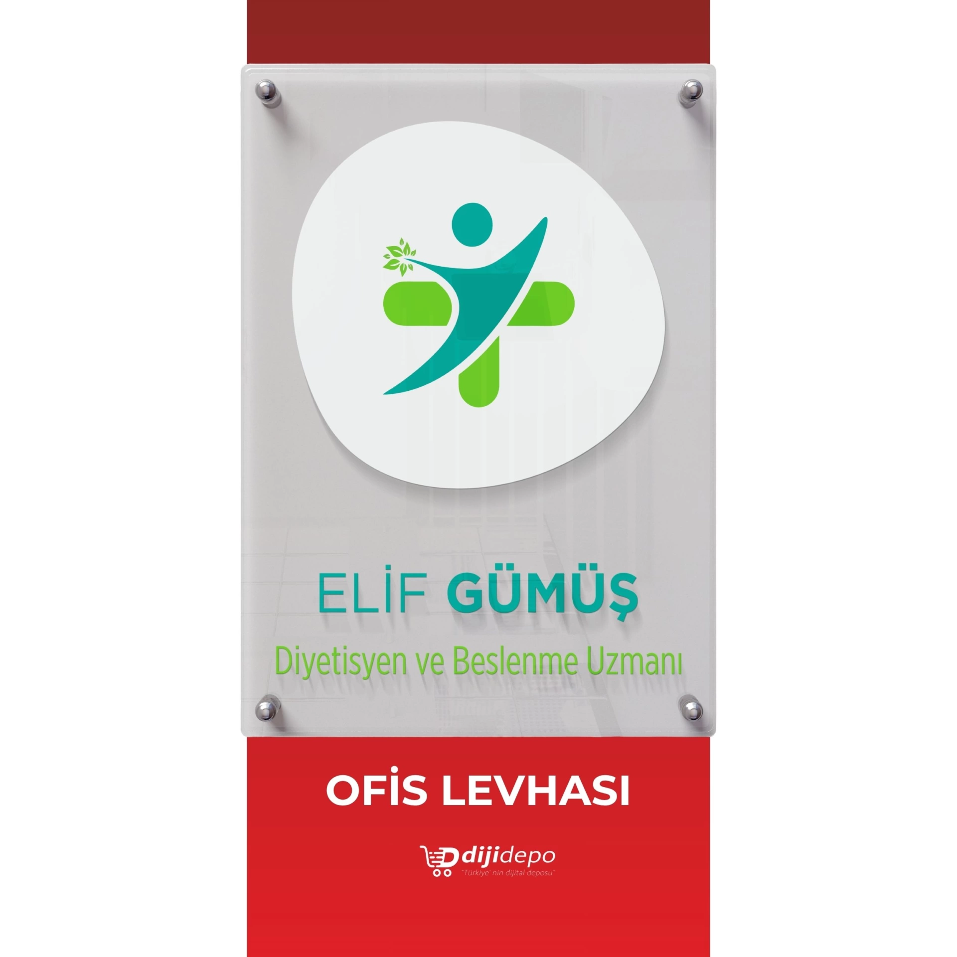 Diyetisyen ve Beslenme Uzmanı Kapı Tabelası -  Klinik İsimliği