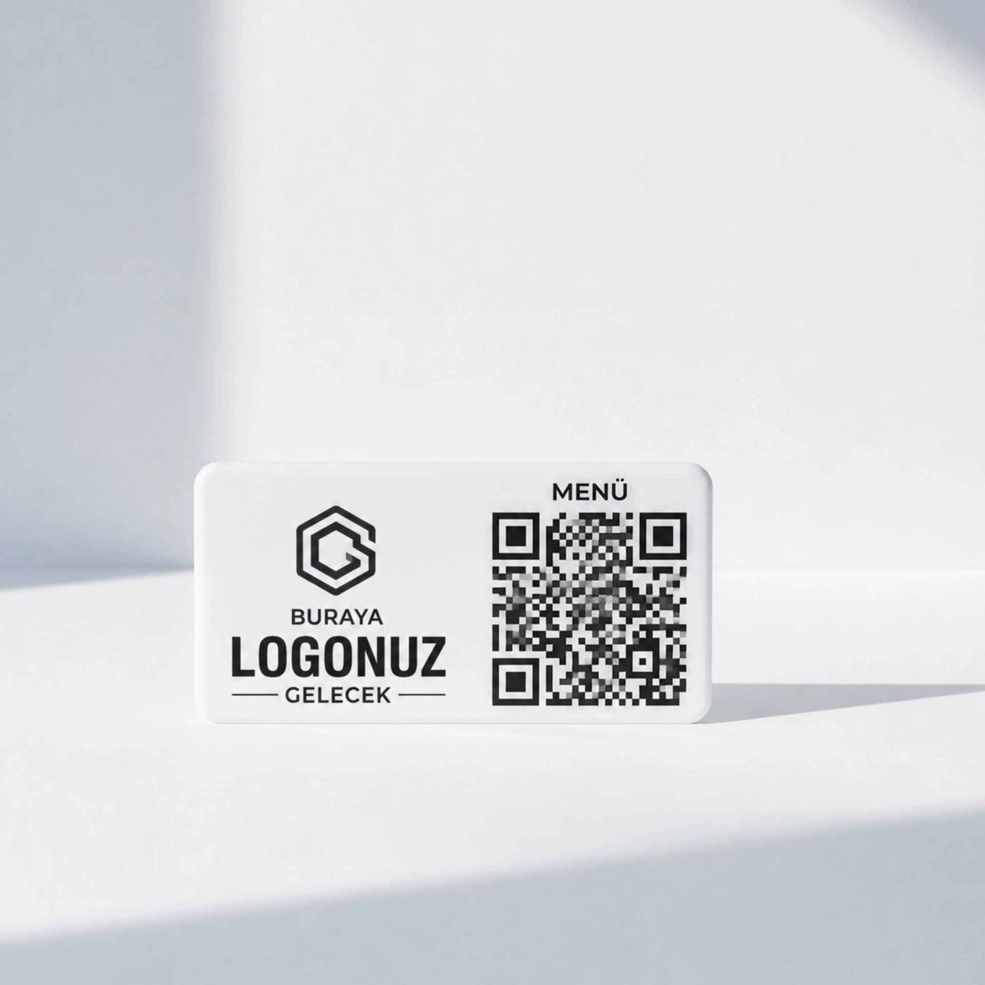 Masa Üstü QR Kod Menü ve Logolu Masa Kartı