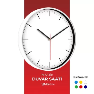Firma Logolu Minimalist Duvar Saati
