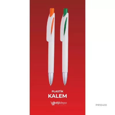 Kurumsal Logolu Beyaz Plastik Kalem - Estetik ve Ekonomik Promosyon