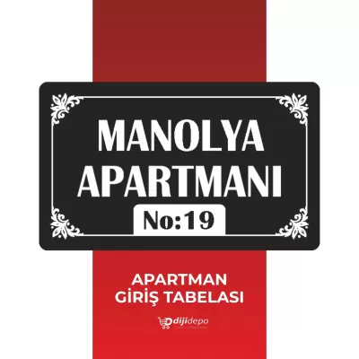Bina Giriş Apartman Tabelası - Dış Mekan Levhası