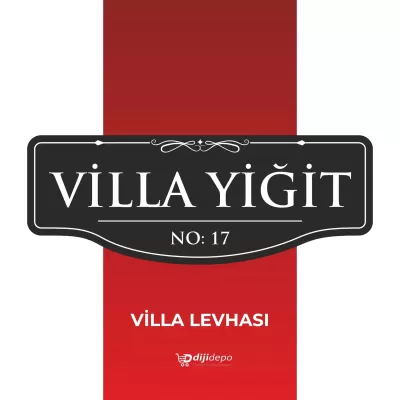 Modern Villa İsim Tabela Levhası