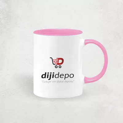 Pembe Kupa Bardak - Kişiye Özel Kahve Fincanı