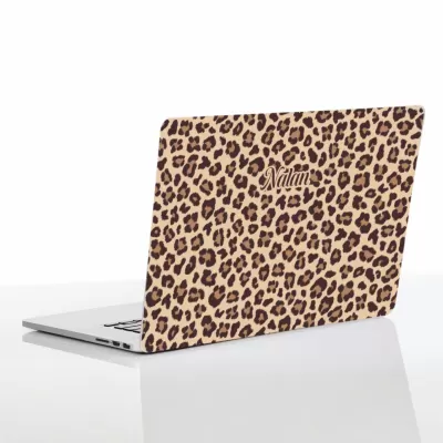 Leopar Desenli Laptop Etiketi