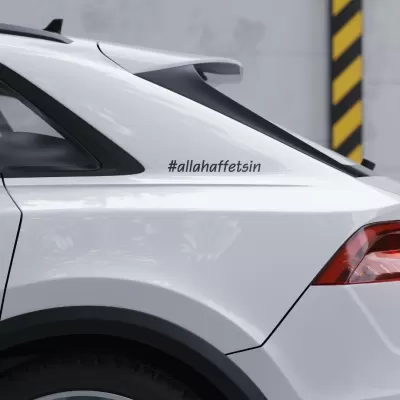 Allah Affetsin Araç Yazısı Sticker – #allahaffetsin Oto Sticker