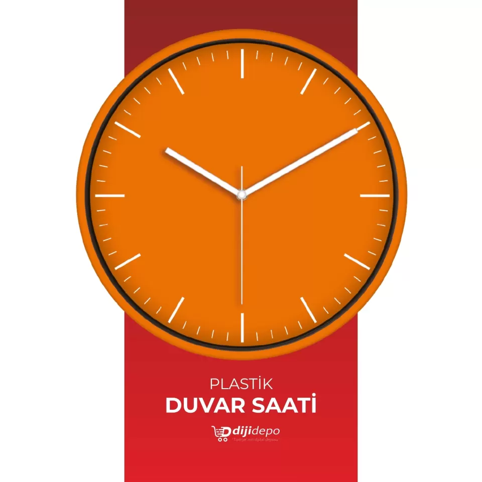 Firma Logolu Minimalist Duvar Saati