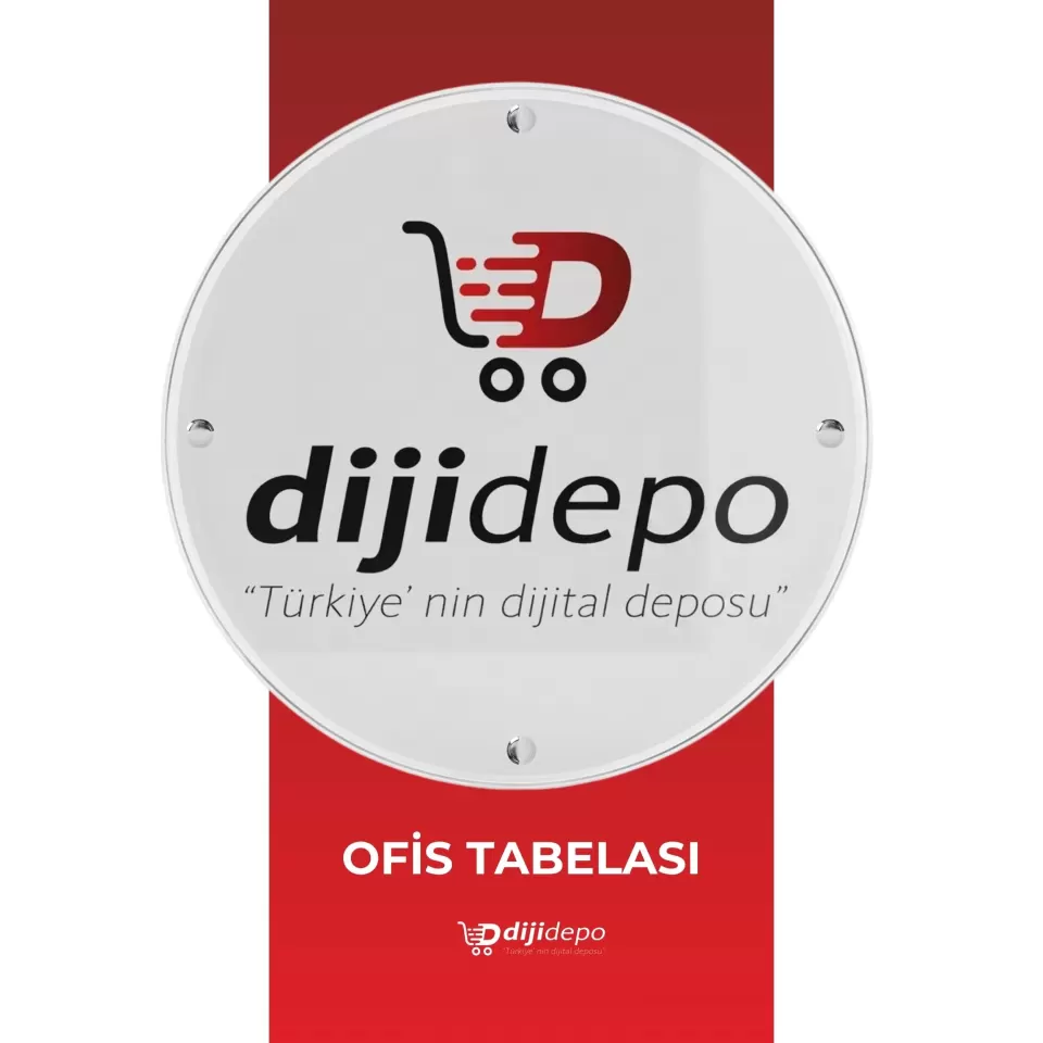 Şık Dairesel Ofis Tabelası - Cam Görünümlü Modern Giriş Dekoru