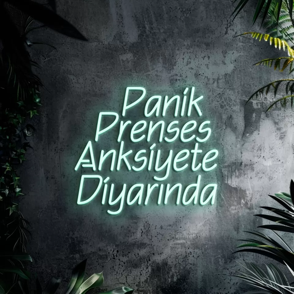 Panik Prenses Anksiyete Diyarında Neon Led Tabela