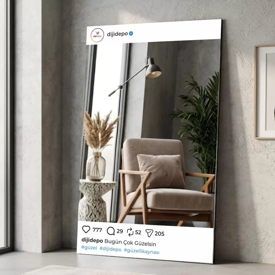 Instagram Tasarımlı Dekoratif Ayna
