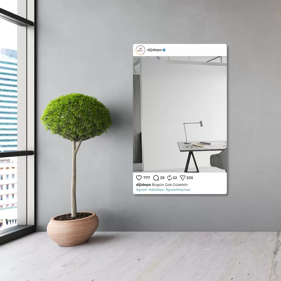 Instagram Tasarımlı Dekoratif Ayna