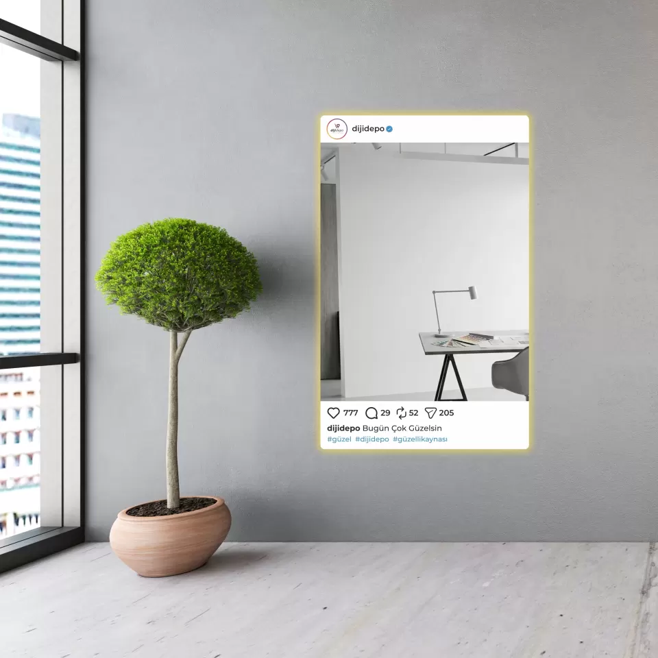 Instagram Tasarımlı Dekoratif Ayna