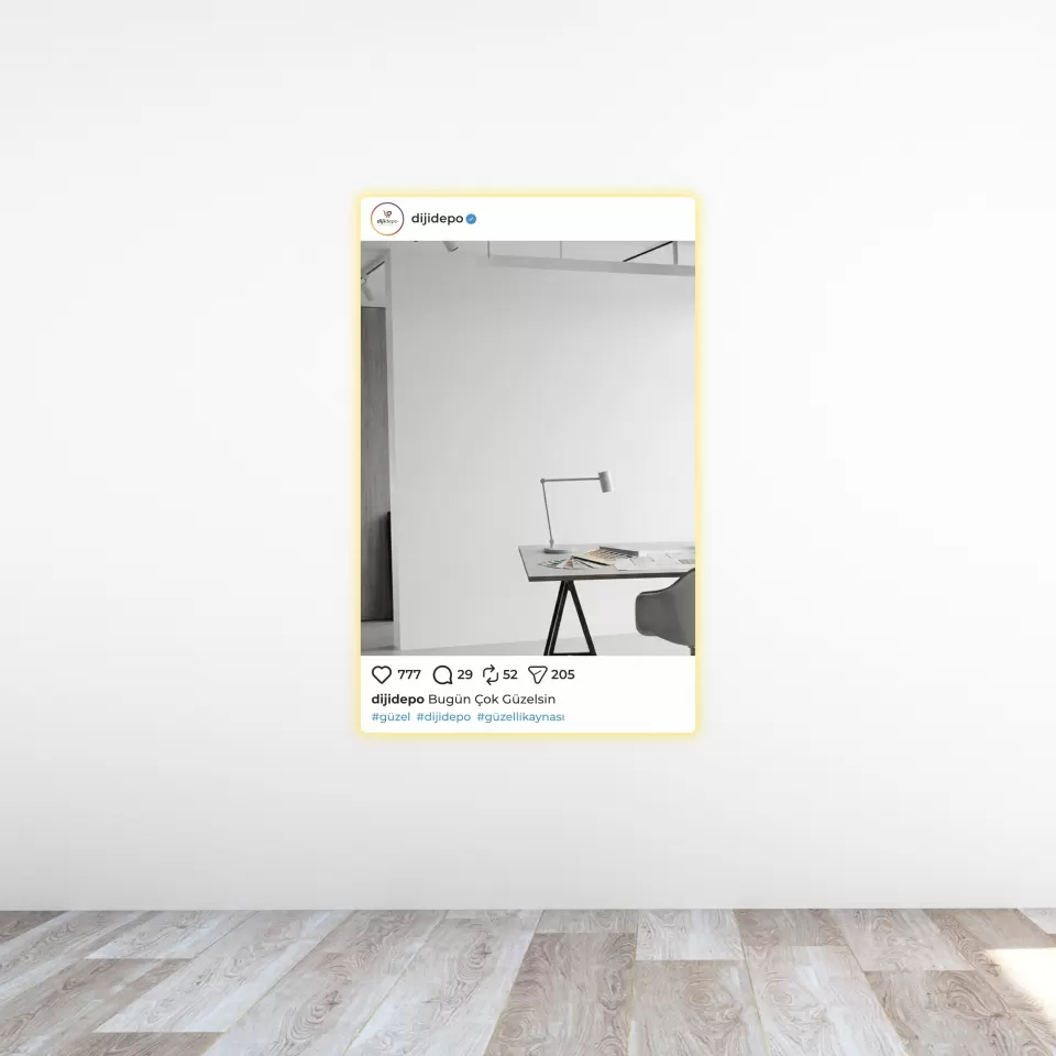 Instagram Tasarımlı Dekoratif Ayna