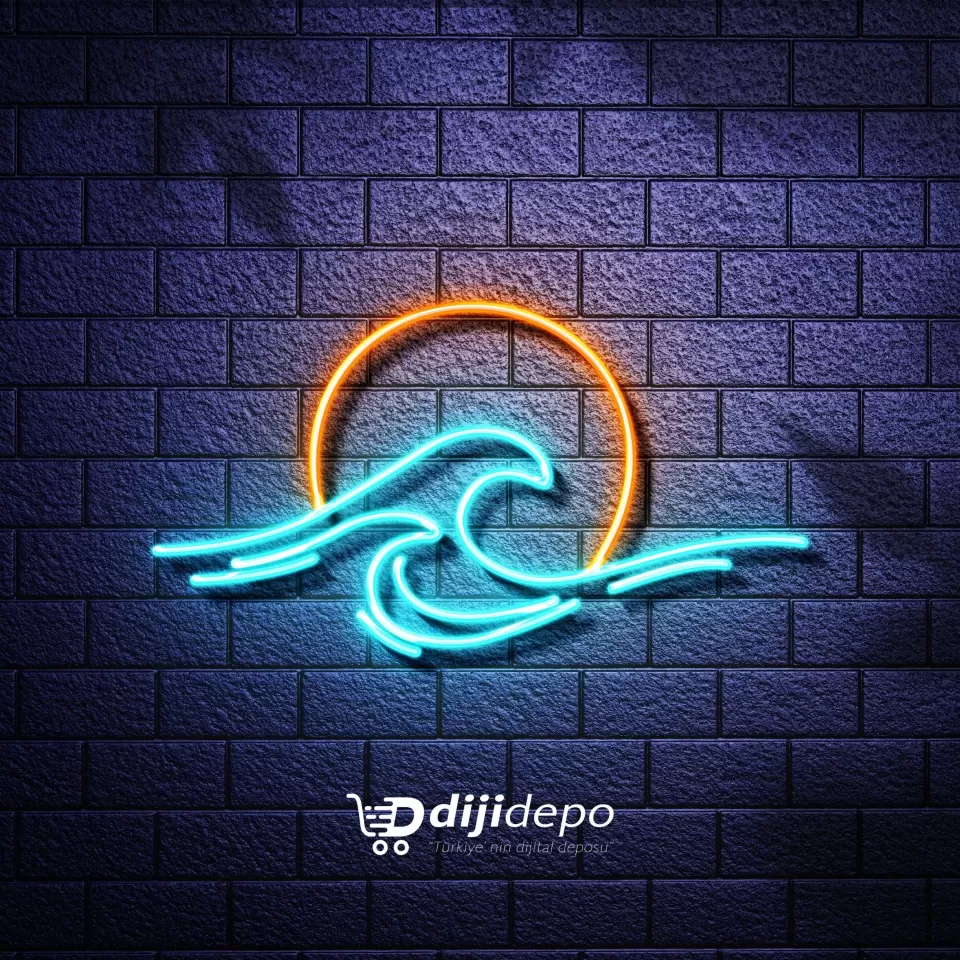 Minimal Dalgalar - Neon Led Tabela