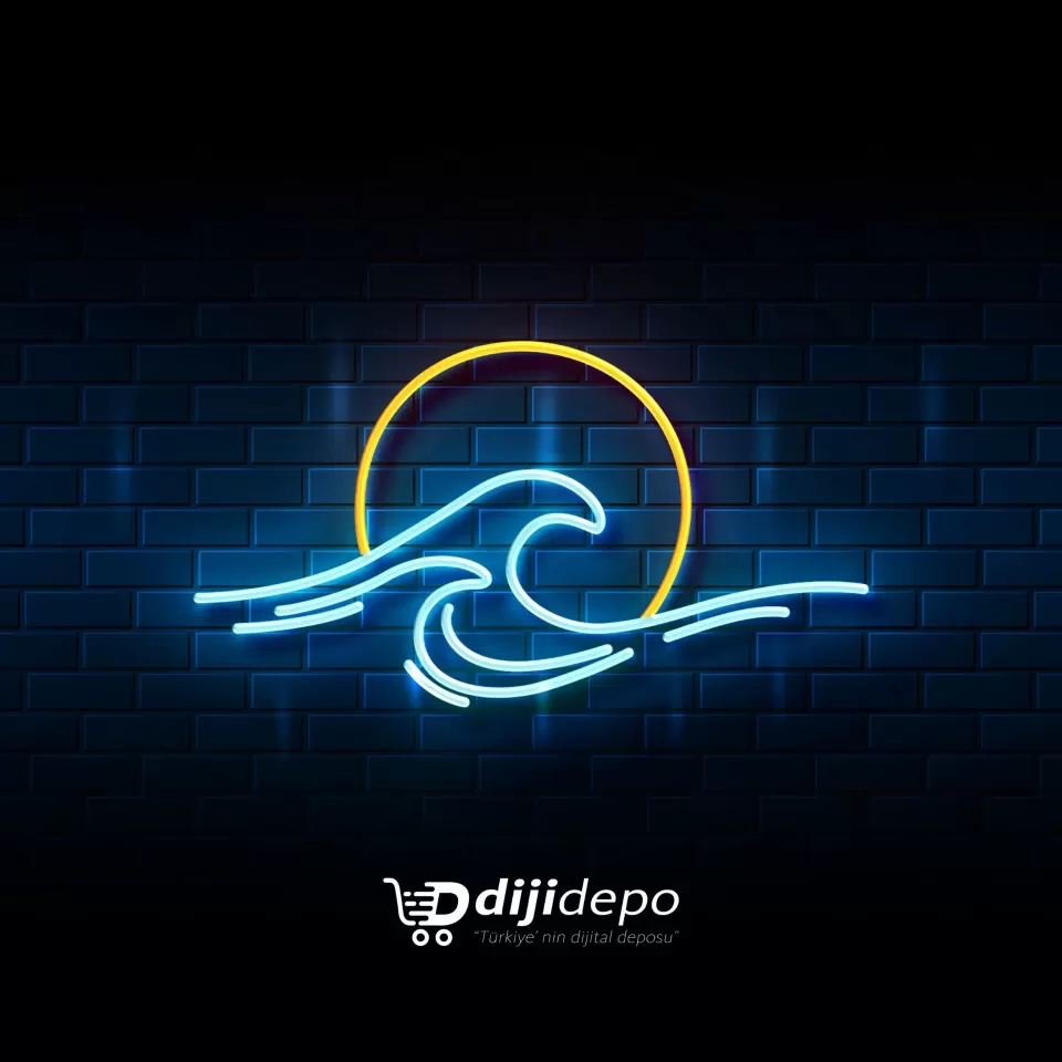 Minimal Dalgalar - Neon Led Tabela