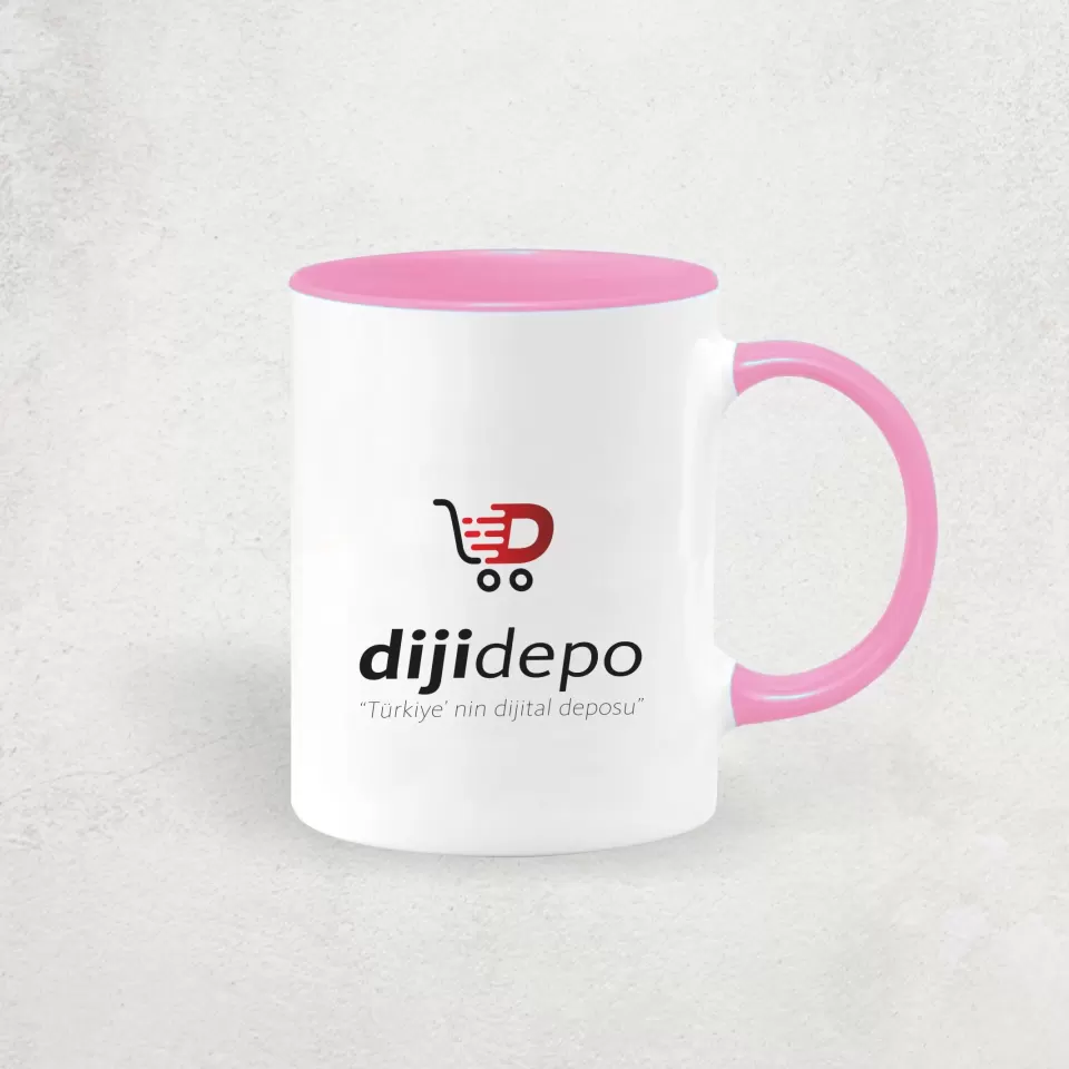 Pembe Kupa Bardak - Kişiye Özel Kahve Fincanı
