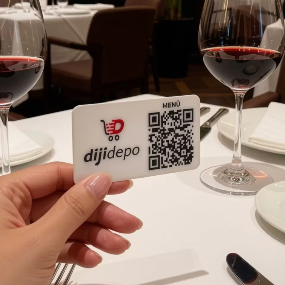 Masa Üstü QR Kod Menü ve Logolu Masa Kartı
