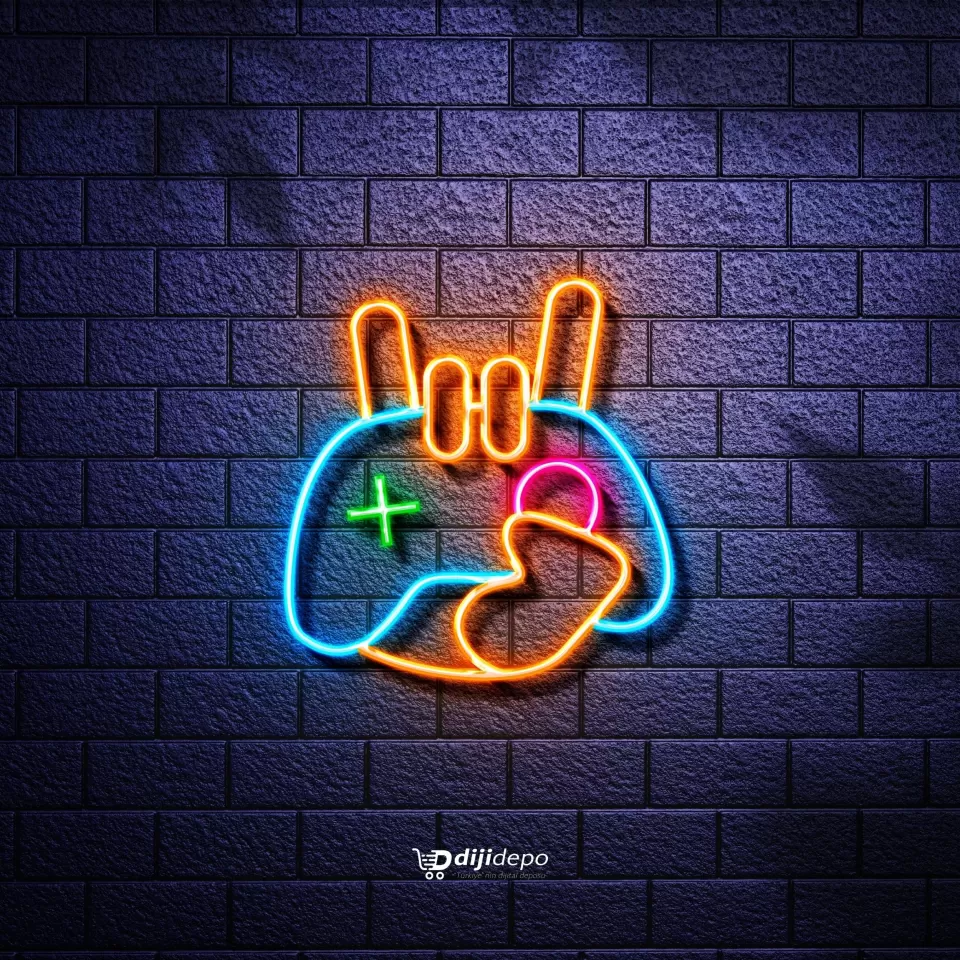 Gamer - Neon Led Tabela Oyuncu Odası Dekorasyonu