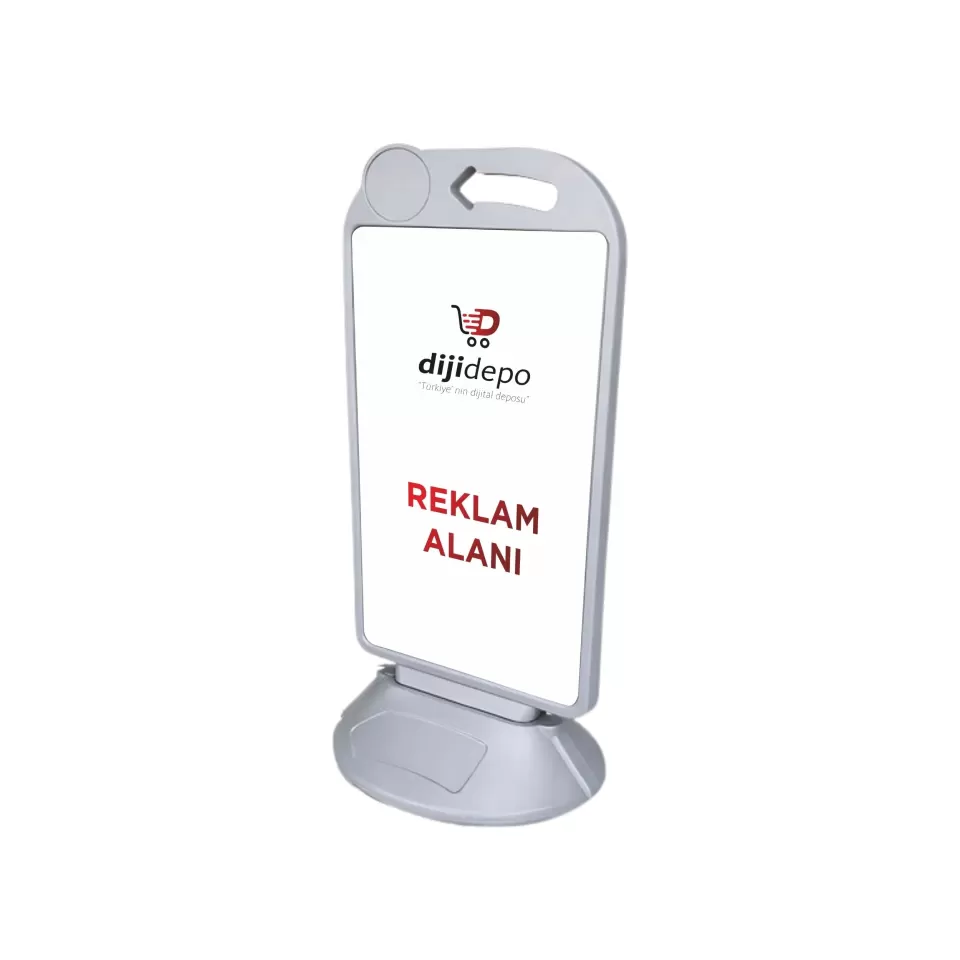 Plastik Reklam Dubası Çift Taraflı Yol Dubası -  Ayaklı Pano