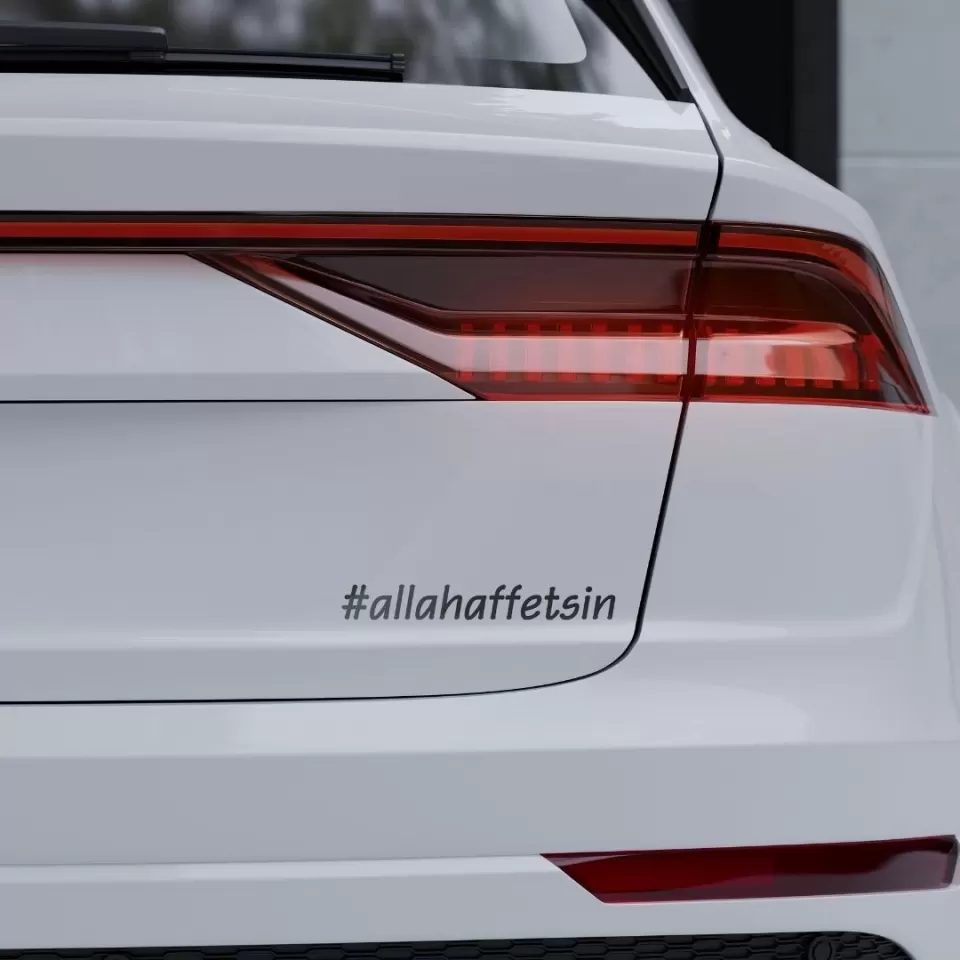 Allah Affetsin Araç Yazısı Sticker – #allahaffetsin Oto Sticker